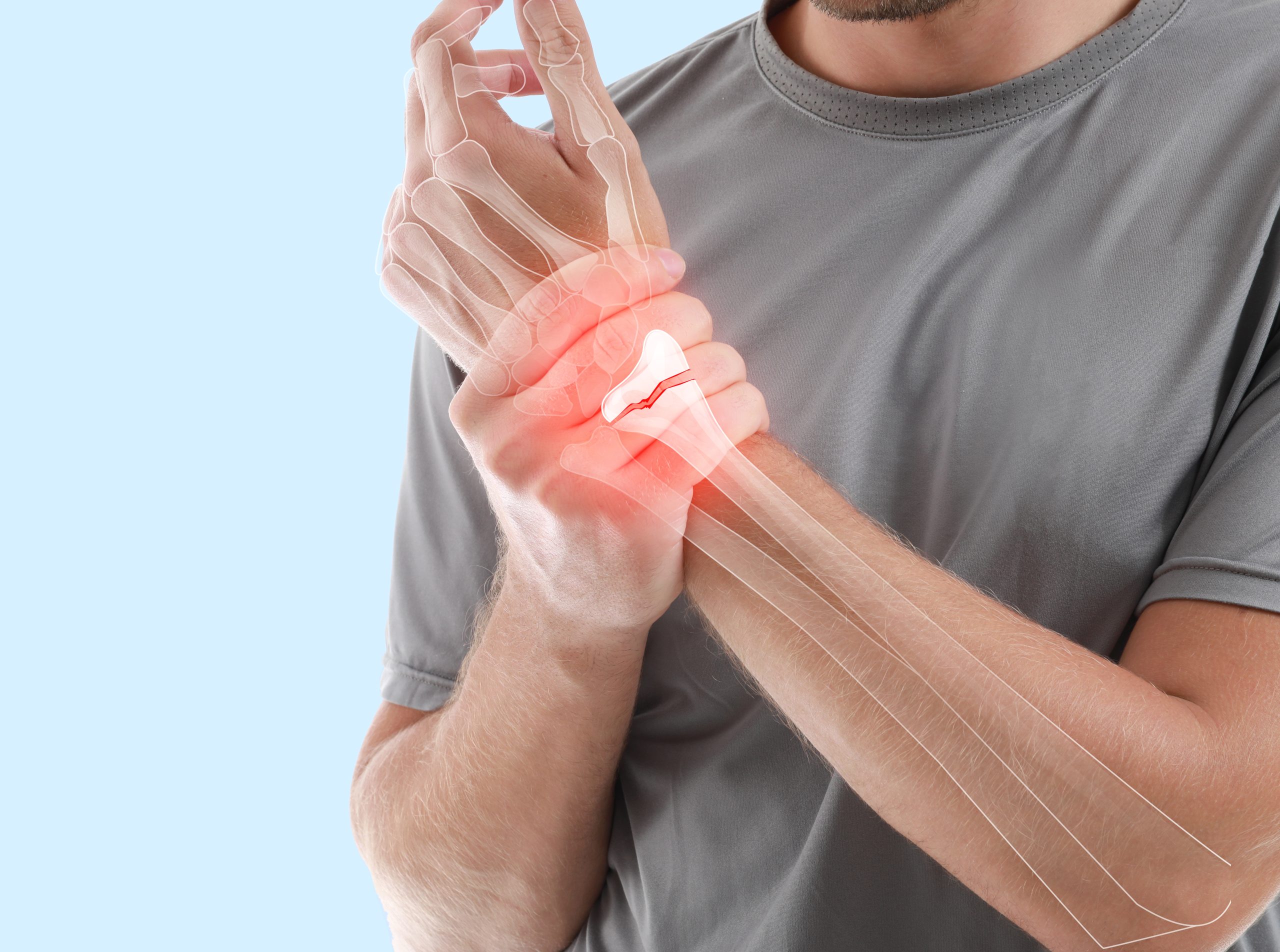 Pain in the arm or hand especially near the elbow or wrist scaled 1